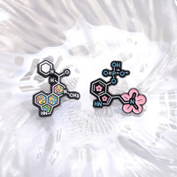 Logo personnalisé Broche élément chimique Structure moléculaire Épinglette Insigne pour la chimie Épingles pour professeur