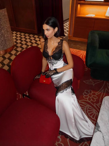 <span class=keywords><strong>Abbigliamento</strong></span> donna <span class=keywords><strong>Boutique</strong></span> di alta qualità abito da sera Sexy in pizzo nero con cuciture di lusso di fascia alta - Product Image 4