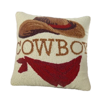 16x16 Zoll Luxus bestickte Cowboy Brief Muster Haken Kissen bezug Lustige Home Decoration Kissen bezug