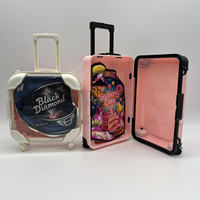 Boîte de rangement personnalisée en forme de mini-valise avec ensemble de sacs en Mylar holographique pour l'emballage de bonbons et de gommes - Étanche à l'humidité et aux odeurs