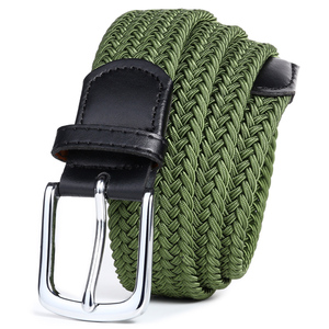 Tinta unita Unisex elastico regolabile 130cm XL grandi grandi dimensioni da uomo gigante intrecciato cintura elasticizzata per Golf - Product Image 5