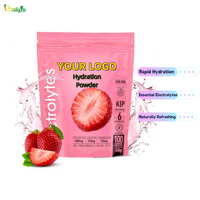 Fournisseur OEM/ODM GMP – Poudre d'électrolytes enrichie en 1000mg de potassium, 120mg de calcium, 120mg de magnésium et vitamine C pour l'énergie et l'hydratation