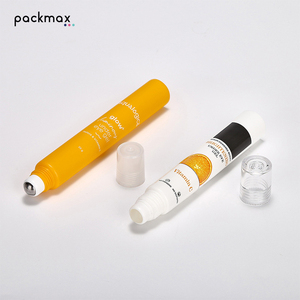 Tube de crème pour les yeux de 19 mm de diamètre avec bouchon à vis et embout de massage à bille - Matériau plastique/PE, logo personnalisable, impression sérigraphique - Product Image 4