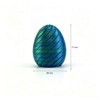Durable Silk Finish PLA Twisty Fidget Egg Smooth Spiral Twist Hinged Shell Office Desk Toy Wholesale Supplier Eco-Conscious C