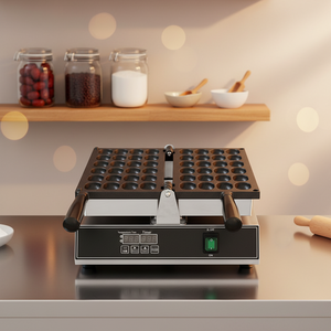 เครื่องทำขนมบีนพาย ZZ340 เครื่องทำวาฟเฟิล เครื่องทำขนมขบเคี้ยว อุปกรณ์สำหรับร้านค้า เครื่องอบวาฟเฟิลรูปไข่ยิ้มลูกเป็ด - Product Image 6