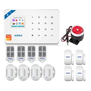 KERUI — alarme domestique GSM G18, avec capteur de mouvement, empêche la sirène solaire pour les animaux domestiques, caméras de sécurité à l'intérieur et à l'extérieur, kit sans fil