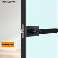 Cerradura Inteligente para Puerta con Huella Dactilar sin Llave, con Manija de Aluminio y Compatibilidad con Puertas de Vidrio, Almacenamiento en la Nube, Wi-Fi, Ttlock