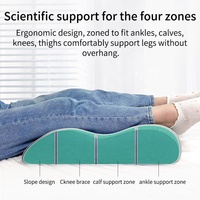 Coussin orthopédique en mousse à mémoire de forme, repose-jambes, coussin en forme de cale pour soulager la douleur sciatique, soutien réglable et confortable pour le lit, le canapé et le sommeil