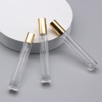 Flacons de parfum miniatures vintage à fond épais de 10 ml, ronds et carrés, transparents, rechargeables, échantillons de qualité en verre pour décanter les parfums