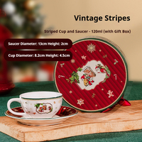 Service à thé minimaliste nordique en porcelaine fine, style vintage, tasse à thé avec soucoupe, boîte cadeau classique européenne pour Noël et mariage