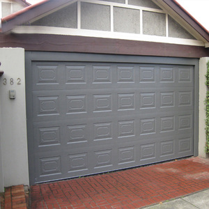 Portes de garage électriques plates modernes personnalisées en acier et en alliage d'aluminium avec conception 3D pour villa et cour - Product Image 1