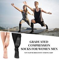 Chaussettes de compression graduée 20-30 mmHg avec logo personnalisé, antidérapantes, pour hommes et femmes, infirmières, grossesse, sport