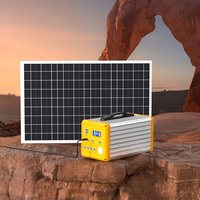Cargador Portátil para el Hogar de 50w, Kits de Luces LED Solares con Batería para Panel Solar