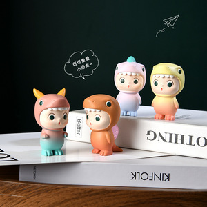Colorful Dinosaur Figurines Resin Handmade Cartoon Animal Decor Home Desktop Ornaments DY2000 - Product Image 2
