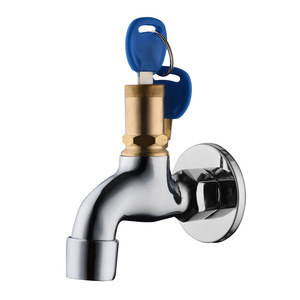 <span class=keywords><strong>Robinet</strong></span> de machine à laver en cuivre à poignée unique avec clé, pour extérieur, balcon, piscine, 4 points DN15, raccord rapide - Product Image 5