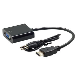 อะแดปเตอร์แปลงวิดีโอเสียงอะนาล็อกดิจิตอล xpb สายเคเบิลสำหรับ HDMI ตัวผู้เป็น <span class=keywords><strong>VGA</strong></span> ตัวเมียสำหรับอะแดปเตอร์ HDMI เป็น <span class=keywords><strong>VGA</strong></span> - Product Image 5