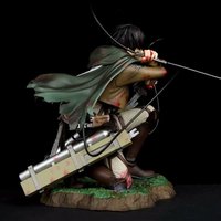 Figura de Acción Coleccionable de Anime en PVC, Eren, Levi y Mikasa de Ataque a los Titanes, 18 cm, Gran Venta