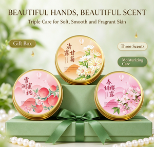 Vente flash - Coffret cadeau de crème pour les mains au beurre de karité - 3 parfums - Hydratant - Répare les peaux sèches - Absorption rapide - Kit de soin des mains parfumé - 60g*3 - Product Image 3