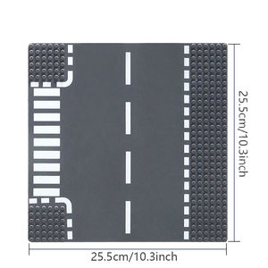 Placa Base de bloque de construcción 25,5x25,5 cm Compatible con las <span class=keywords><strong>principales</strong></span> marcas para modelos de carretera de tráfico, juego de ladrillos de accesorios DIY - Product Image 4