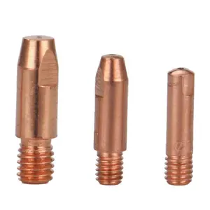 Hot 10pcs MIG Soldagem Bico Contato Dicas Difusor De Gás Conector Titular Tocha Contato Bico De Soldagem Semi-automática 0.8/1/1.2mm