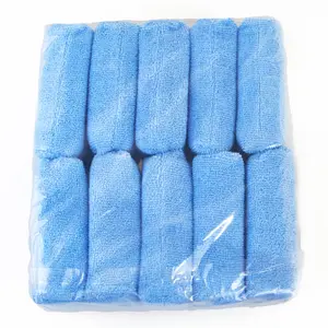 Wholesale Price Block Terry Microfiber Wax Applicator Sponge Microfiber Applicator Sponge With Plastic Barrier