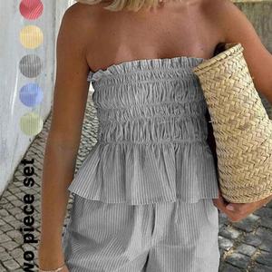 Conjunto Casual de Lino y Algodón para Mujer, Estilo Nuevo 2025, Dos Piezas con Top sin Mangas y Pantalones Cortos, Gran Venta OEM - Product Image 2