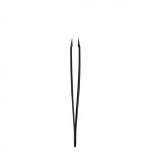 Black Coated Stainless Steel Eyebrow Tweezers Precision Brow Shaping <b>Hair</b> <b>Removal</b> Tweezer Professional Beauty Salon Makeup <b>Tool</b> - Product Image 4