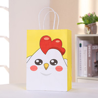 Sacs de fête sacs anniversaire thème animal conception laitière sacs en papier cadeau avec poignée sacs de fête fournitures de fête d'événement