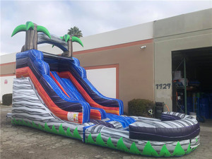 15OZ PVC sóng nhiệt đới trượt nước hồ bơi bơm hơi trượt nước nhiệt đới trượt cho sân - Product Image 5