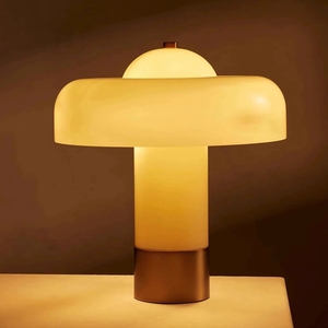 Lampada da Tavolo Semplice in Vetro, Lampada da Comodino per Camera da Letto, Stile Vintage di Design, per Soggiorno, Stanza dei Bambini, Lampada da Scrivania a Forma di Fungo - Product Image 4