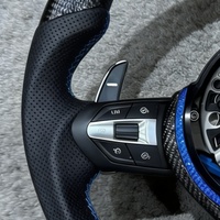 Volant en fibre de carbone bleu personnalisé adapté aux BMW Série F 1 3 5 7 X5 F15 E70 F16 E71 E60 E90 F20 F10 F30 F32 F36