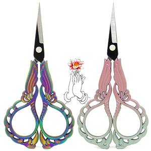 オーキッドはさみ梅花蓮はさみ菊手作りクロスステッチ糸トリマー学生 & オフィスはさみ - Product Image 2