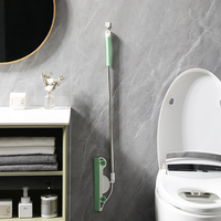 Brosse à sol en caoutchouc Realida, balai magique multifonctionnel avec long manche pour le nettoyage de la cuisine et de la salle de bain