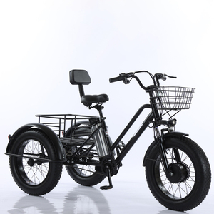 Vente en gros de tricycles électriques pour adultes, cadre en aluminium de 20 pouces, double frein à disque, vélo cargo à trois roues pour personnes âgées - Product Image 6