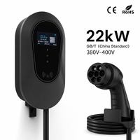 Pengisi Daya Kendaraan Listrik AC 22KW GBT 380V 400V Kontrol Aplikasi Ponsel di Dinding Stasiun Pengisian Daya EV untuk Han Tang Seal Dolphin