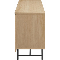 Meuble de rangement OEM/ODM personnalisé en bois de chêne, buffet console moderne à portes cannelées pour salle à manger et cuisine, usage domestique