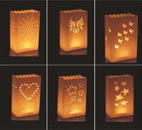 Lanterne en papier lumineuse ignifuge romantique à vendre, sac à bougies pour mariage, hôtel, festival, restaurant, bar, décoration