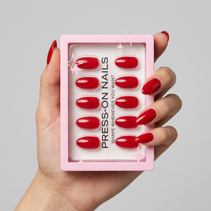 Lot de 30 <span class=keywords><strong>faux</strong></span> <span class=keywords><strong>ongles</strong></span> amande rouge <span class=keywords><strong>bordeaux</strong></span> à presser, vente chaude TikTok, marque privée, avec logo personnalisé, en gros - Product Image 5