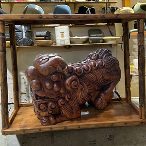 ช่างฝีมือพื้นบ้านแกะสลักพิกเซียะบนไม้เนื้อแข็งและงานฝีมือไม้ไผ่ผลิตภัณฑ์ไม้ของเล่นเก้าอี้เรียนรู้ - Product Image 6