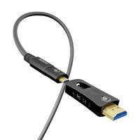 Câble AOC en fibre optique véritable ultra-mince micro 4K 60Hz 48 Gbps HDCP 2.2 200 Mbps PVC pour moniteur, lecteur DVD, projecteur, ordinateur