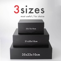 Étui rigide pliable poli à grain gaufré, avec aimant dissimulé, pour coffret de bijoux de marque Signature de qualité boutique
