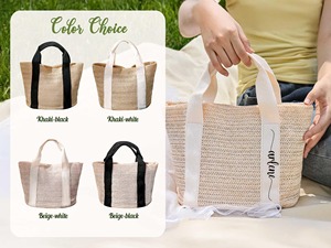 Eco-friendly Natural <b>Jute</b> Tote <b>Bags</b> with Cotton Handles Wholesale Personalized Logo Buckle <b>Bags</b> with Inner Pocket for <b>Shopping</b> - Product Image 4