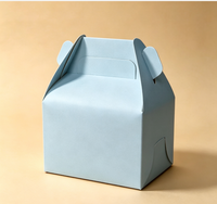 Tragbare Geschenkbox mit Griff, Anpassbare Faltbare Seitenverschluss-Giebelbox für Hochzeit Party Süßigkeiten Kekse Schokolade Gastgeschenke Verpackung