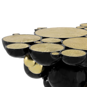 <span class=keywords><strong>Table</strong></span> <span class=keywords><strong>Console</strong></span> en acier inoxydable 304 de haute qualité noir or luxe ballon boule meubles de salon modernes pour une utilisation en appartement - Product Image 3