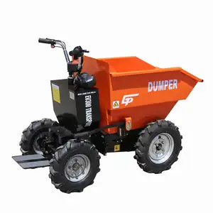 Xây Dựng Điện Bốn Bánh Xe Nhỏ Thanh Đảo Động Cơ Điện Vườn Elektro Cá Barrow By250 Mini Pin Dumper 300Kg