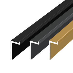 <span class=keywords><strong>Plinthe</strong></span> murale décorative en aluminium anodisé brossé, profilé à joint invisible, style minimaliste moderne - Product Image 5