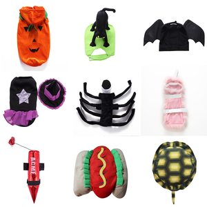 할로윈 애완 동물 의류 개 할로윈 의상 작은 개를위한 재미있는 의상 고양이 개 거미 호박 멋진 드레스 - Product Image 2