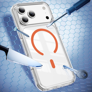 Étui magnétique antidérapant N52 pour iPhone 18 Pro Max Air 17 16 15 14, <span class=keywords><strong>coque</strong></span> transparente de couleur, pare-chocs hybride, <span class=keywords><strong>coque</strong></span> arrière antichoc - Product Image 3