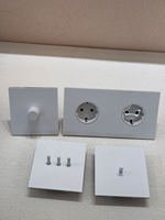 Interrupteur mural universel 86, 1234 GANG, en acier inoxydable blanc, double prise britannique 13A 16A, prise européenne USB C, maison, villa, moderne