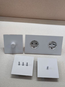 86 bức tường chuyển đổi phổ quát công tắc khung thép không gỉ trắng Pháp 172 đôi Châu Âu Ổ cắm điện nhà biệt thự Thiết kế mỏng 146 - Product Image 2